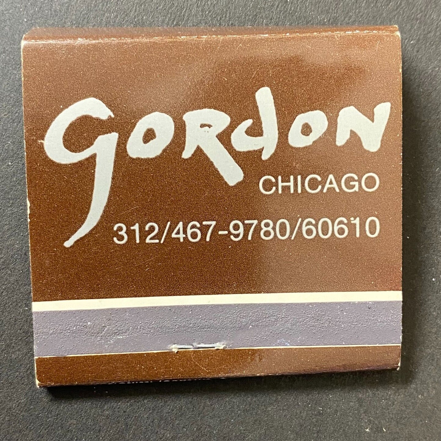 Gordon Restaurant Chicago Full Matchbook c1976-80's - Scarce