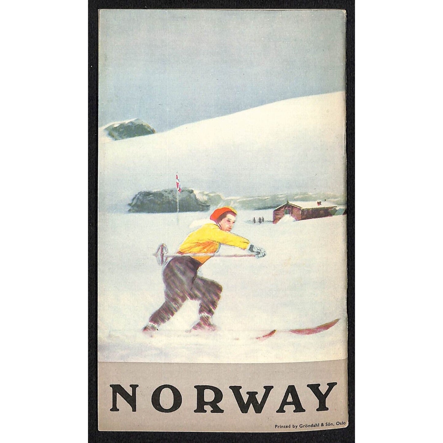1935 Norway Travel Brochure 24pp w/ 9" x 12" FO Map VGC