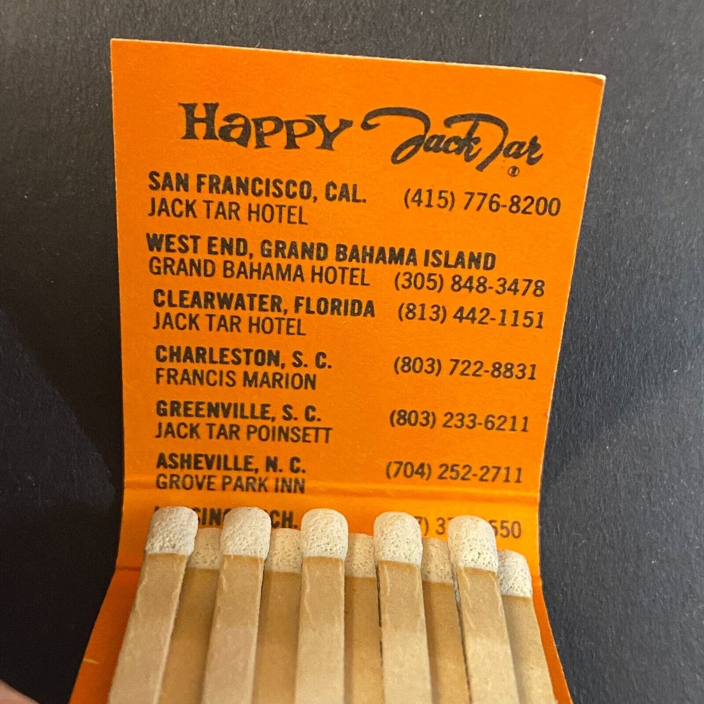 Happy Jack Tar "The Happy Hotel" c1974-80's Full Matchbook VGC