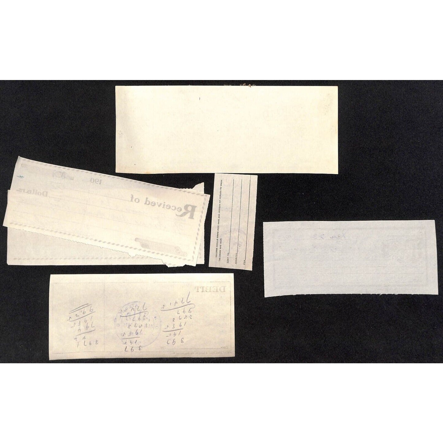 Butte Pony Montana 1910-1912 Group of 6 1910-1912 Payment Receipts