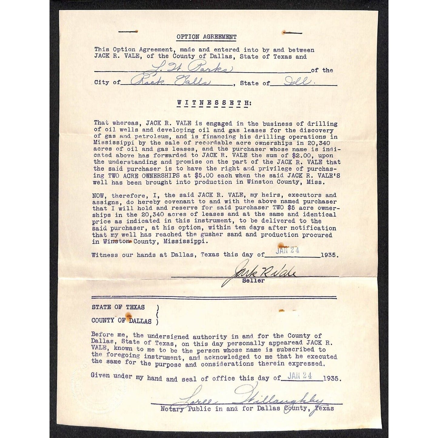 Group of 18 1918-1930's Mostly Oil Related Leases Correspondence & Ephemera