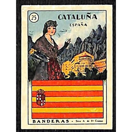 Cataluna / Spain Country Banderas / Flag Matchbox Label Series Vintage #25