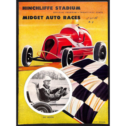 Hinchliffe Stadium Midget Auto Races 5/27 1948 Program Kay Nestor 8pp VGC Scarce