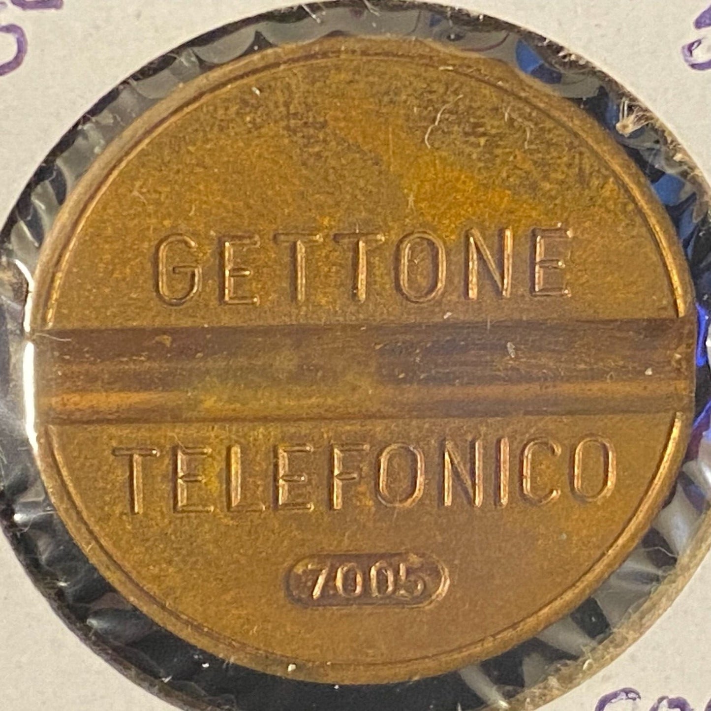 Gettone Telefonico Public Telephone Token 1970 Italy Bronze 24.5mm 7.0g #7005 VG