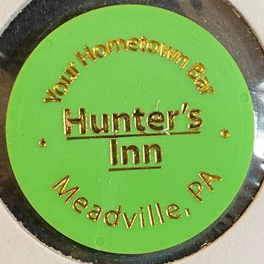 Meadville, PA Hunter's Inn c1980's-90's Plastic Token G/F Bottle Beer Rail Drink