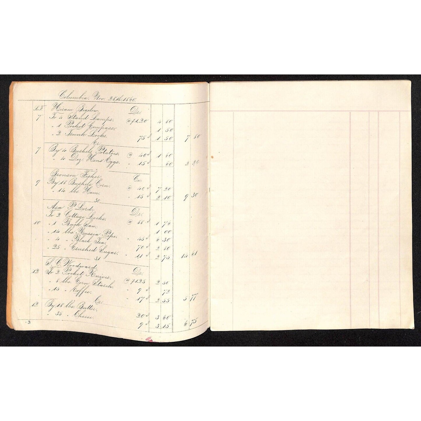 Nichols and Hall / Mayhew's Book-Keeping Account Book for 1860 Merchant 24pp*