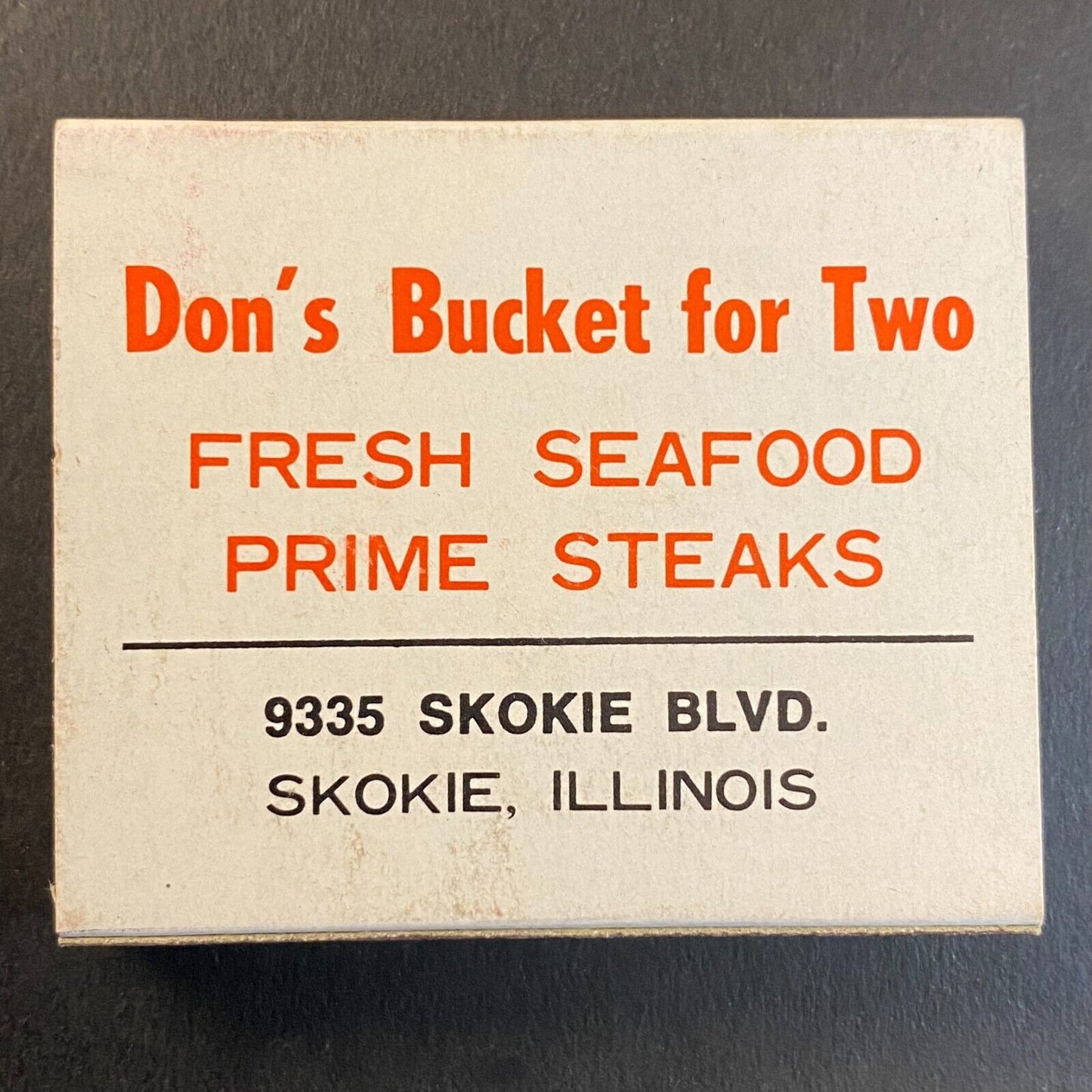 Don's Fish Market & Provision Company Skokie, IL Matchbox c1975-80's VGC Scarce