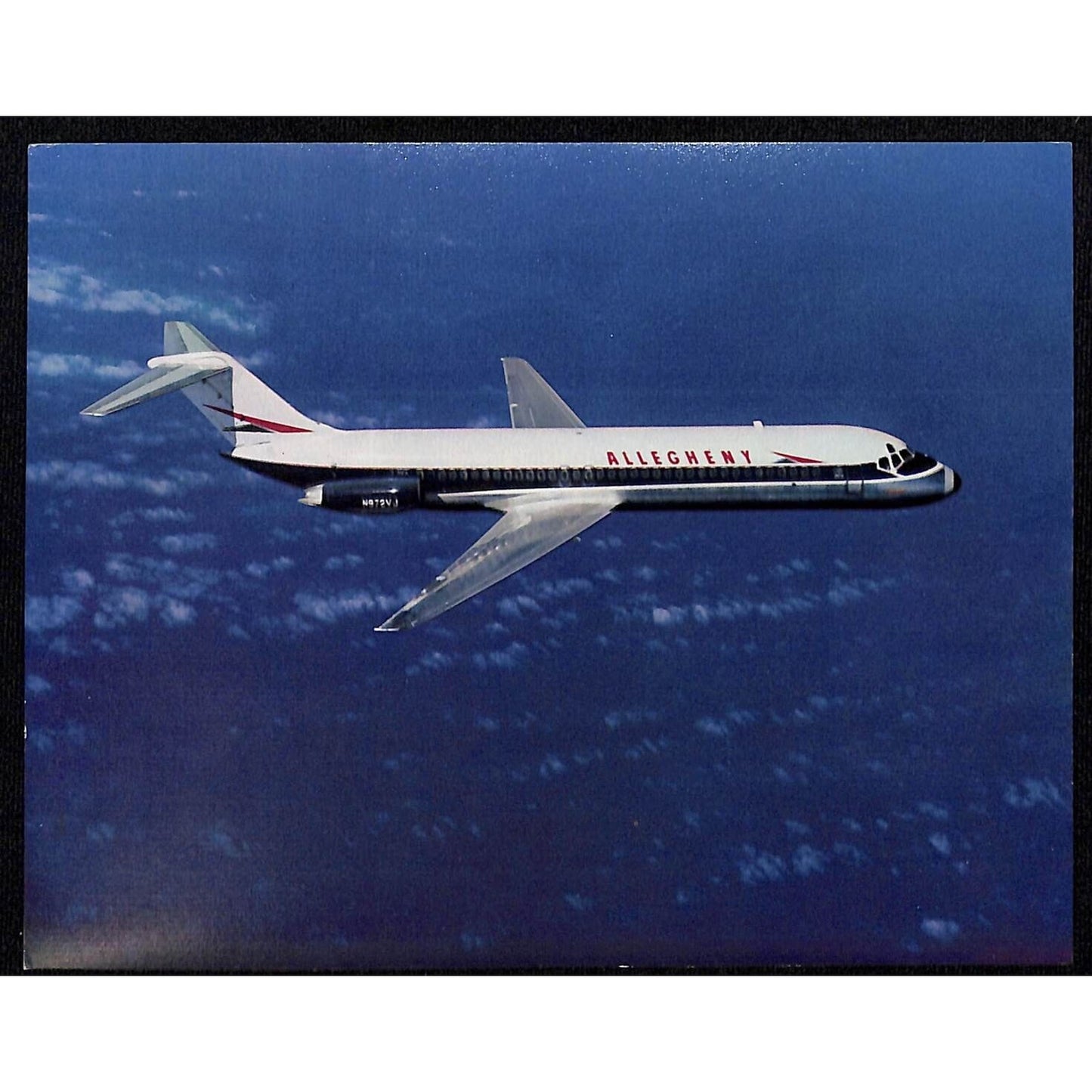 Allegheny DC-9 Vistajet Oversize Postcard 5 1/2' x 7" c1966 UP VGC