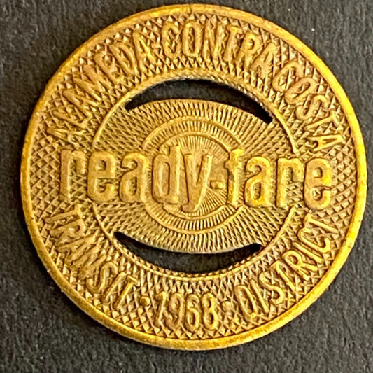 Alameda Contracosta Transit District G/F One Local Fare Token 1968 16mm