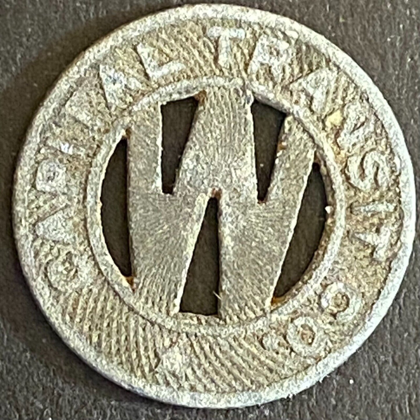 Capital Transit Co. G/F Wash, DC "One Fare in the Dist. 3" Token 16mm Zinc