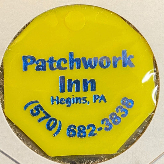 Hegins, PA Patchwork Inn c2000-04 Plastic "G/F One Bottle Beer" Drink Token