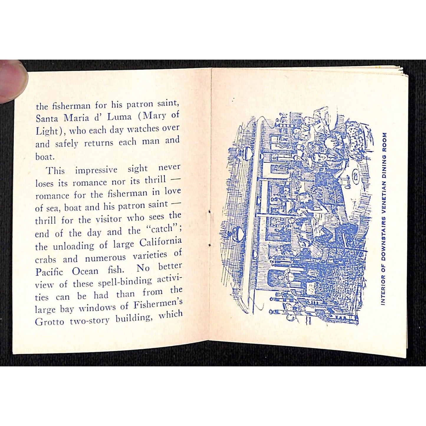 Fishermen's Grotto Restaurant San Francisco Small Recipe Book 12pp c1940's