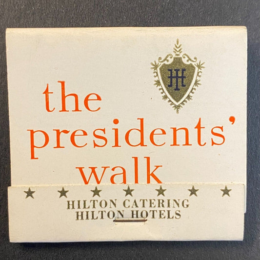 Hilton Hotels Presidents' Walk McCormick Place c1973-1980's Full Matchbook VGC