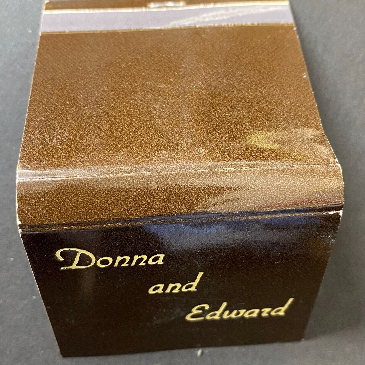 "Donna and Edward" (Likely Wedding) Near Full (-1) Matchbook c1974-80's