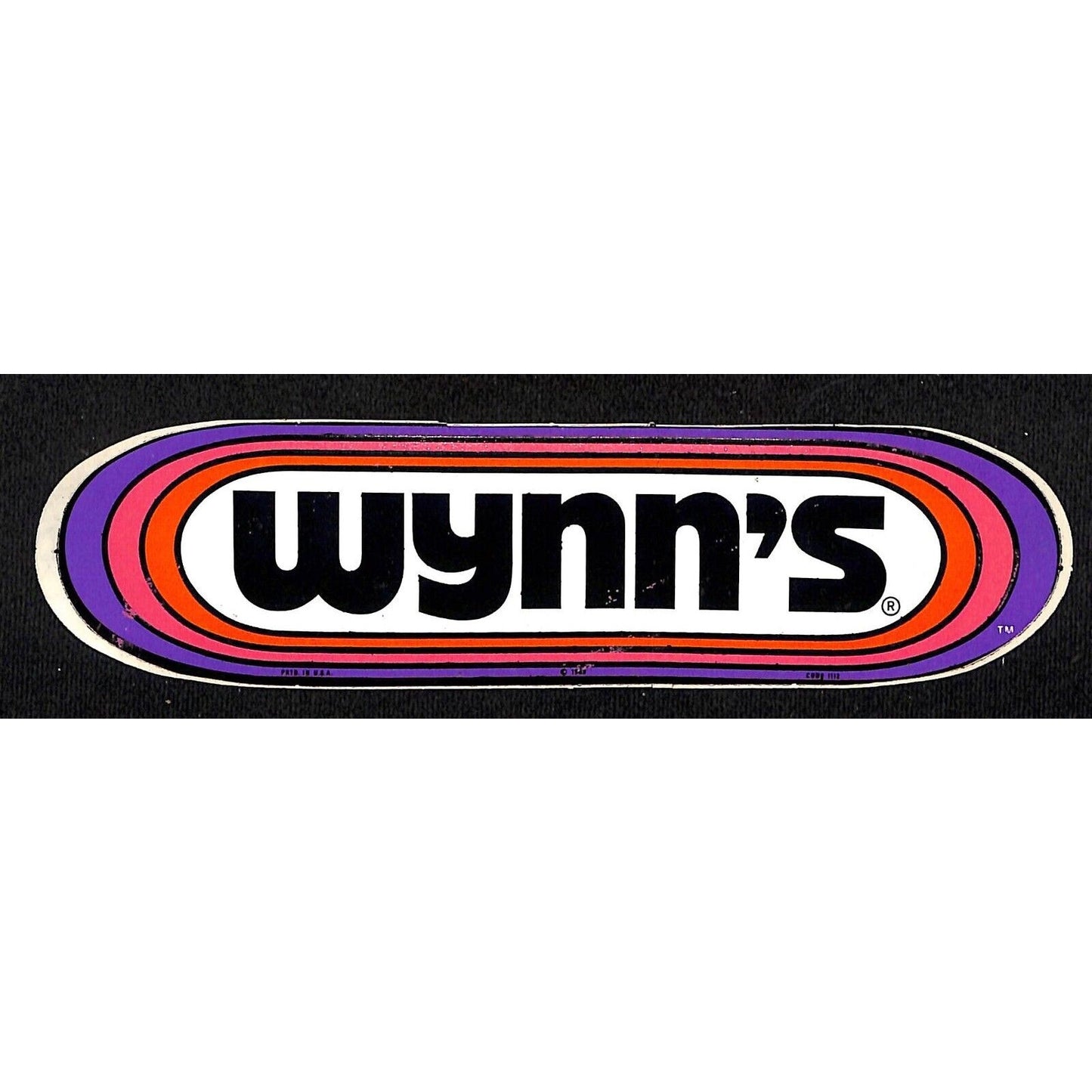 Wynn's (Oil Additive) Performance Auto Racing Sticker 6 7/8" c1969-70's (#2)