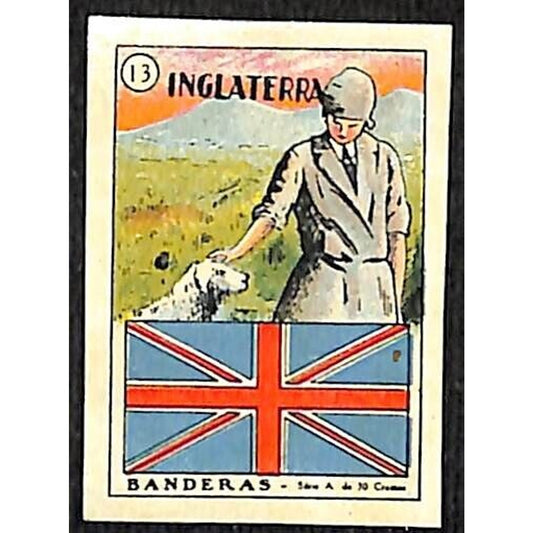 England / Inglaterra Country Banderas / Flag Matchbox Label Series Vintage #13