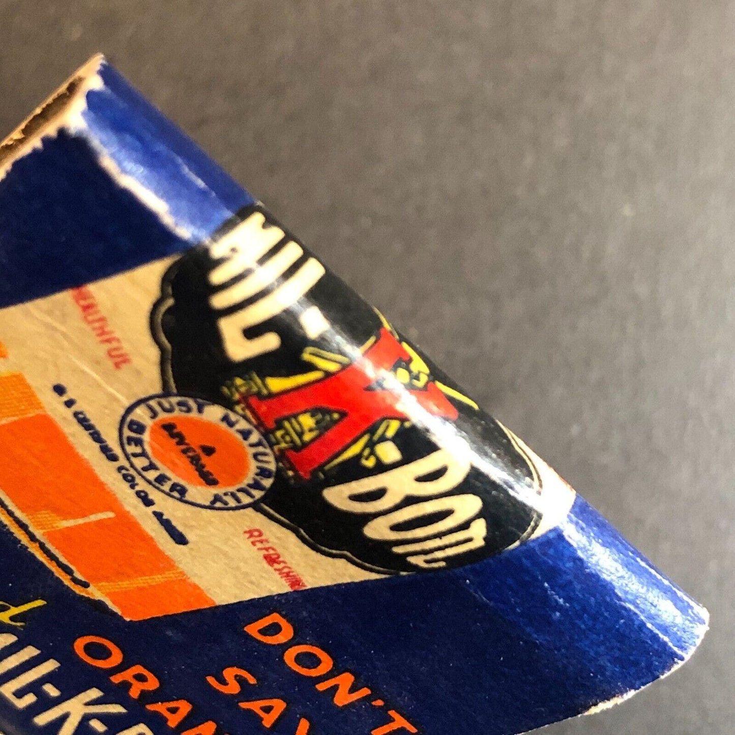 Mil K Botl Orange Soda Drink Half Full (-11) Matchbook c1940's Scarce