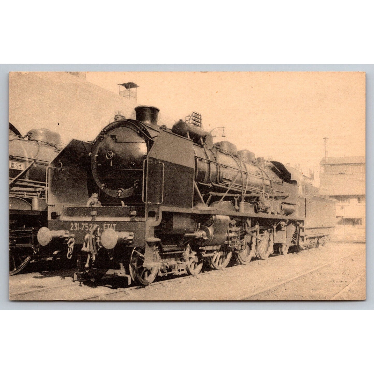 French Railroad RPPC* Postcard Machine 231.752 Type Pacific c1900 H.M.P.