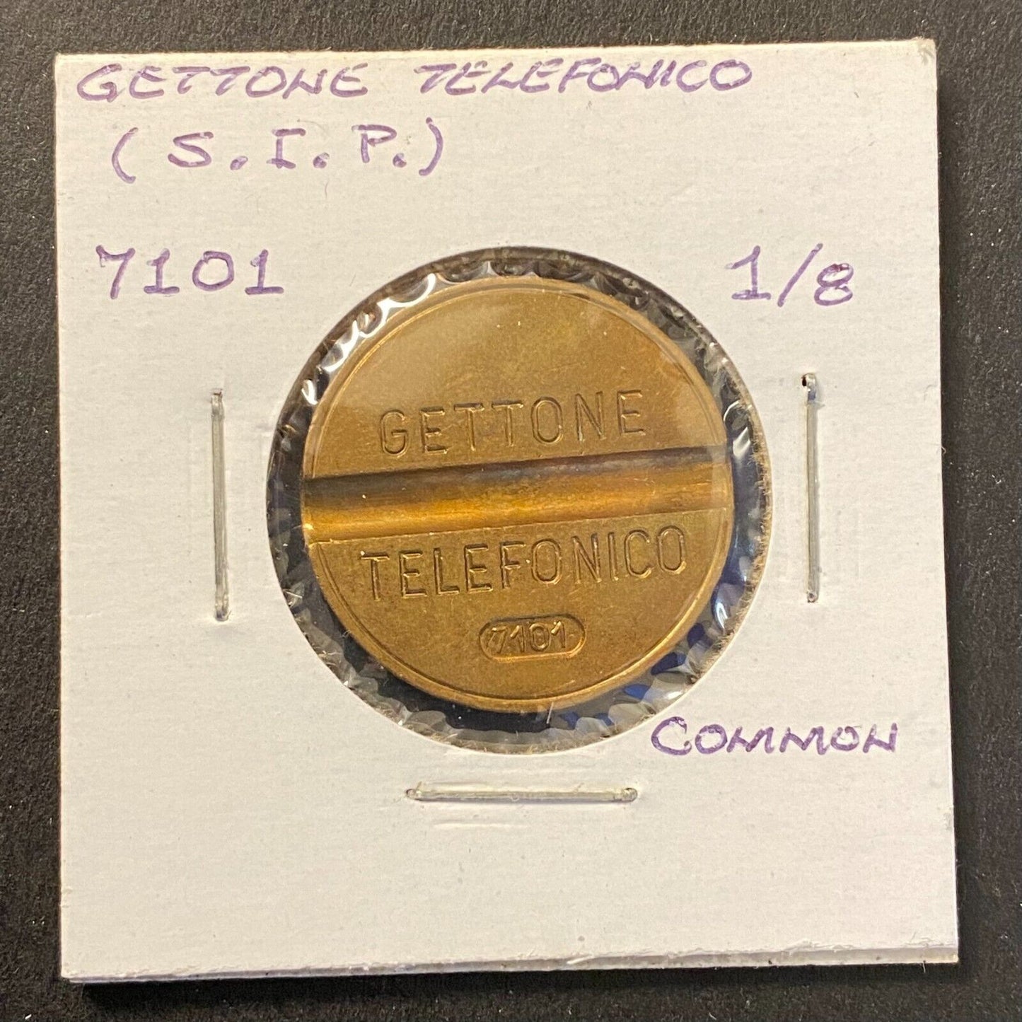 Gettone Telefonico Public Telephone Token 1971 Italy Bronze 24.5mm 7.2g #7101 VG