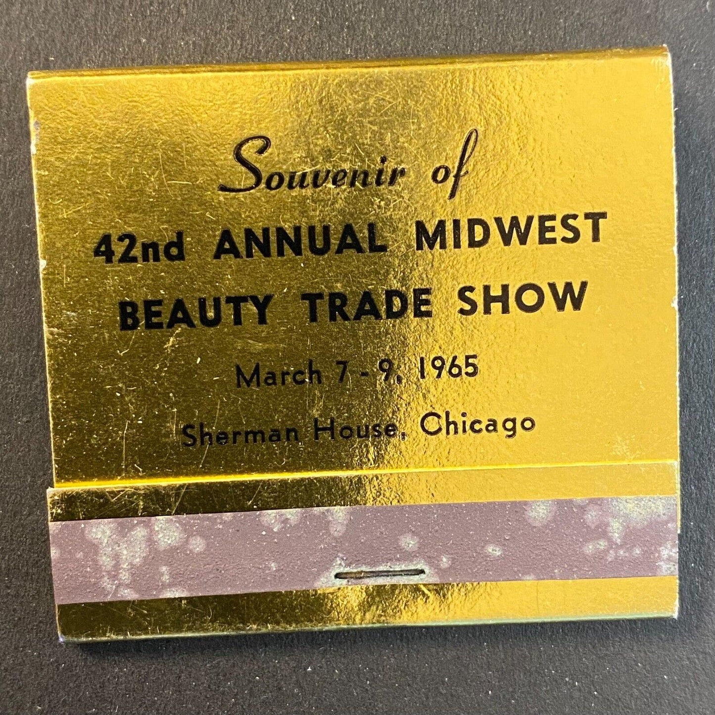 42nd Annual Midwest Beauty Trade Show 1965 Full Vintage Matchbook VGC