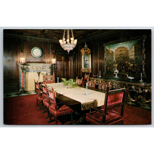 John Ringling Residence Dining Room Sarasota Bay Postcard VGC NP c1960's