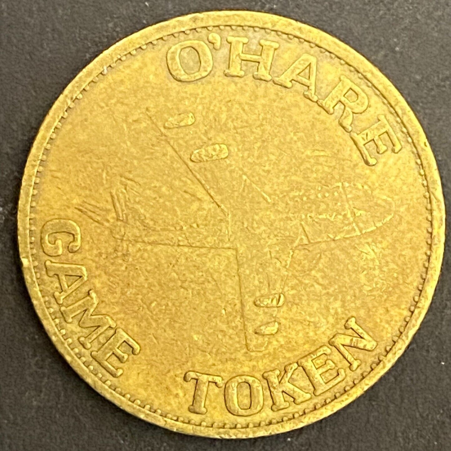 1992 Chicago Worlds Fair O'Hare Arcade Game Token "Collectors Item" Plane 23mm