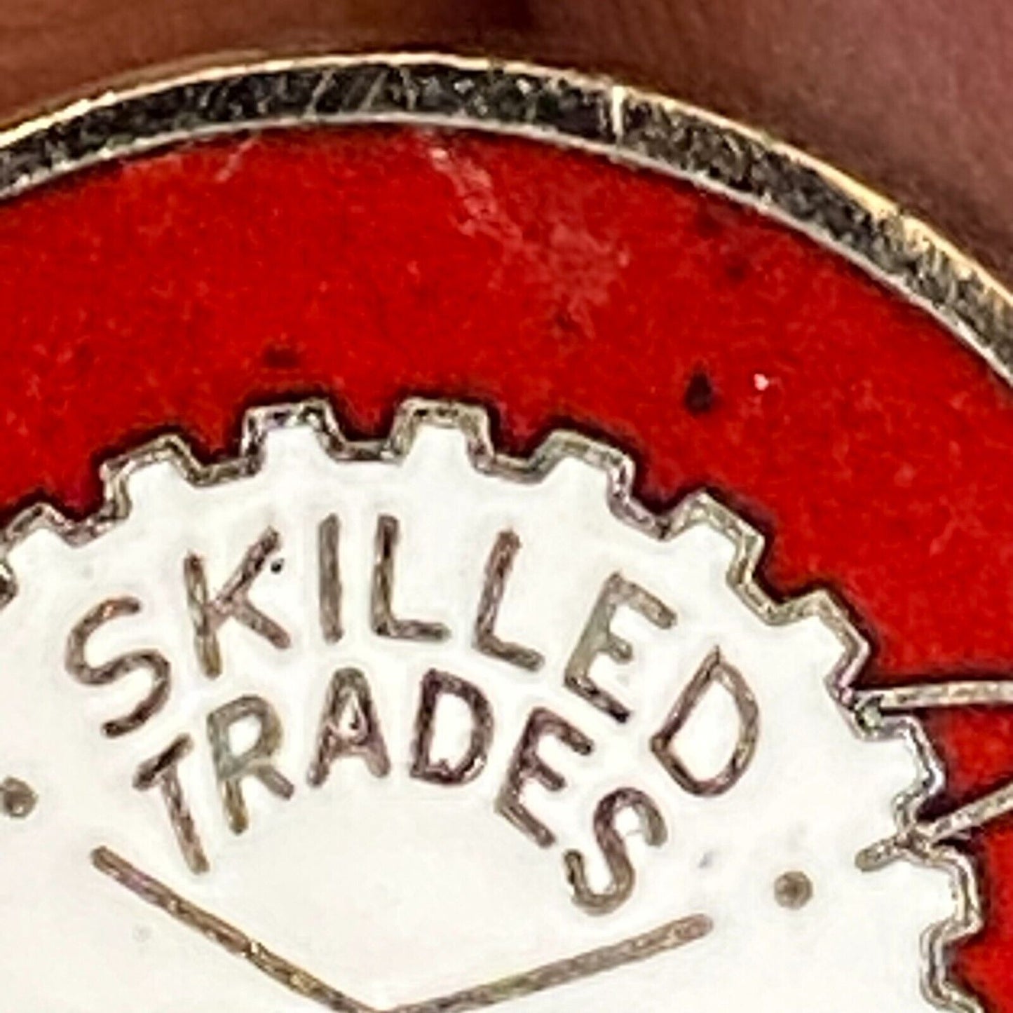 UAW Skilled Trade Colored Enameled Lapel Pin w/ "Atom Art" 17mm