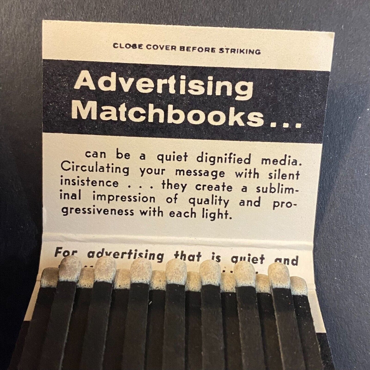 42nd Annual Midwest Beauty Trade Show 1965 Full Vintage Matchbook VGC