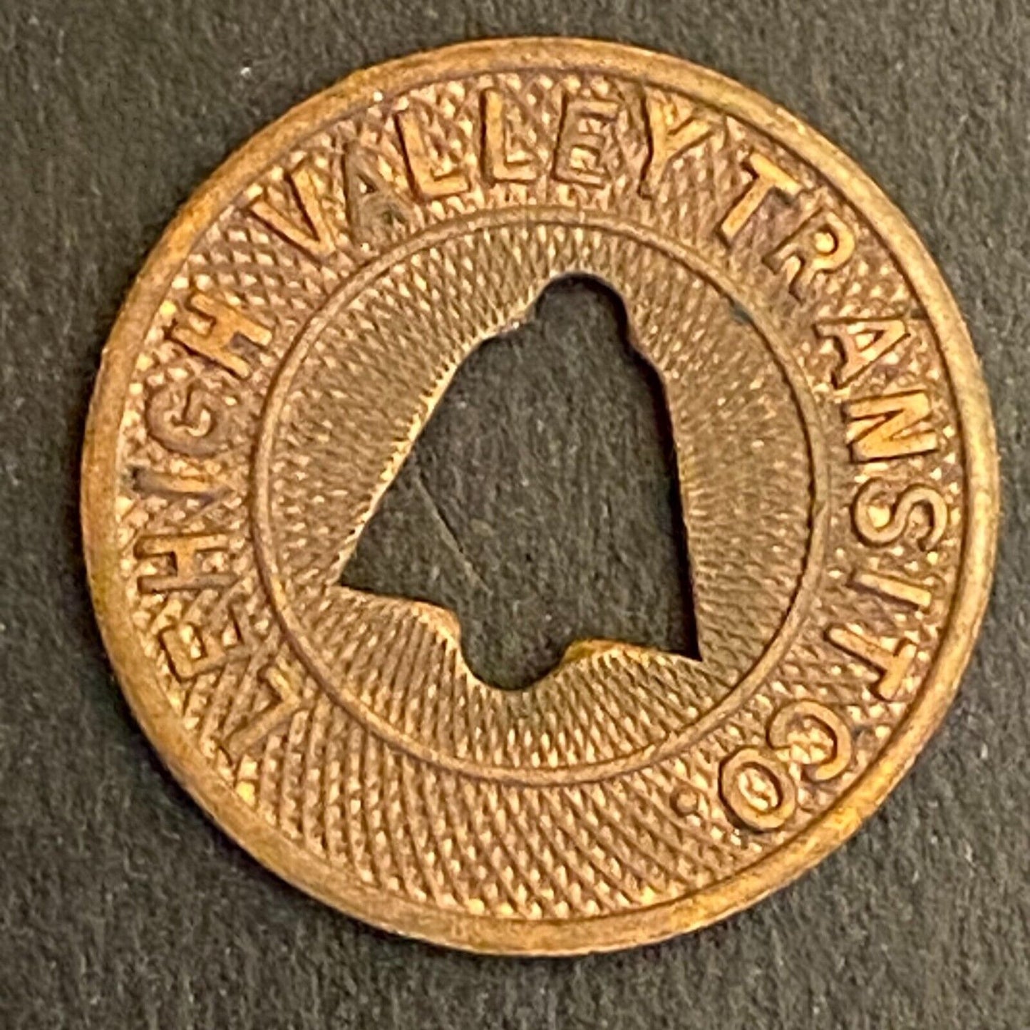 Lehigh Valley Transit Co (Allentown, PA) "Fare Check" Transit Token 16mm (#13)