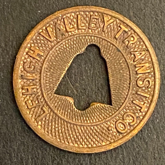 Lehigh Valley Transit Co (Allentown, PA) "Fare Check" Transit Token 16mm (#13)