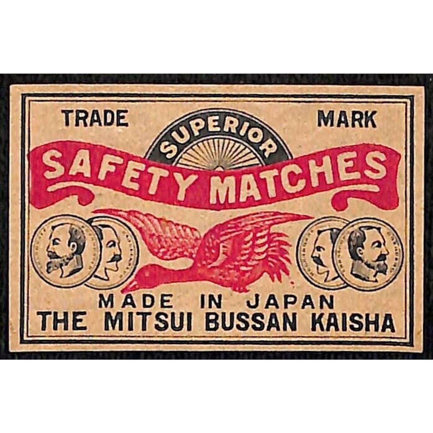 Goose Mitsi Bussan Kaisha Made in Japan c1900-1920's Matchbox Label VGC