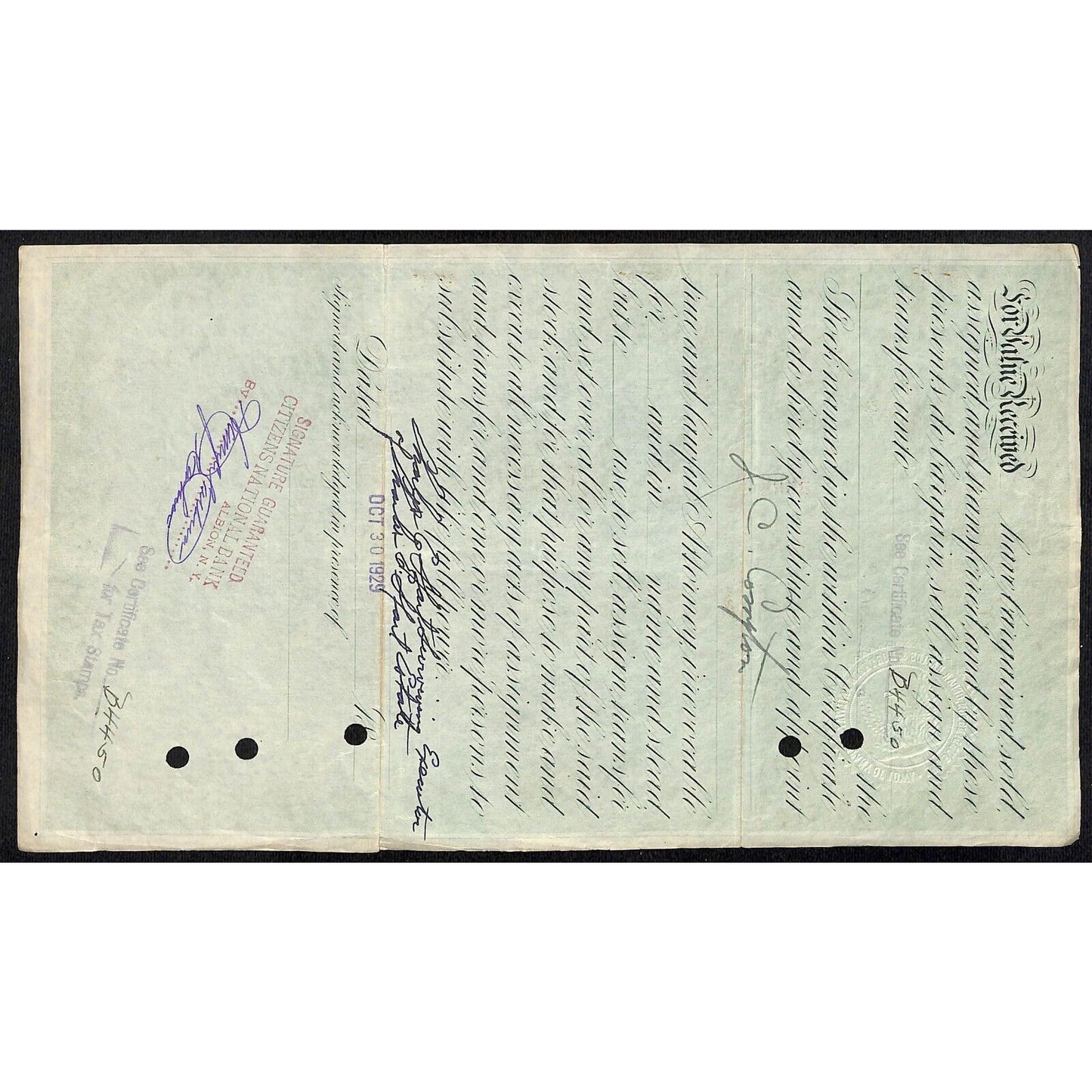 Burlington, Cedar Rapids and Northern Railway 1876 Stock Certificate