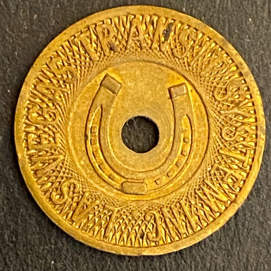 Las Vegas Transit System Horseshoe G/F One Fare Transit Token 16mm (#4)
