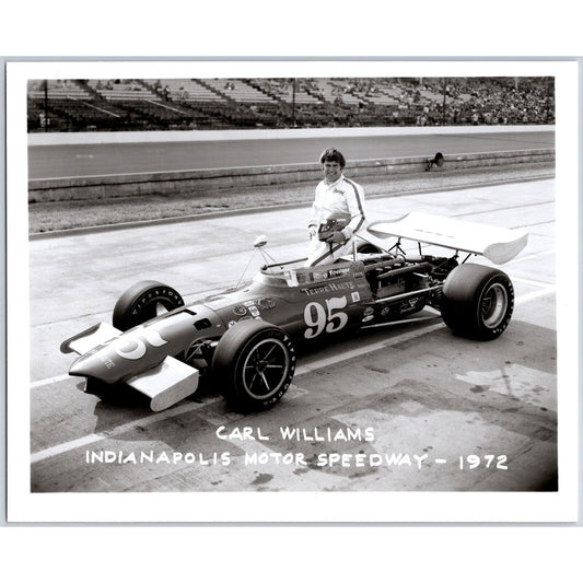 Carl Williams 1972 Indianapolis Motor Speedway 8" x 10" Photo IMS Stamp VGC
