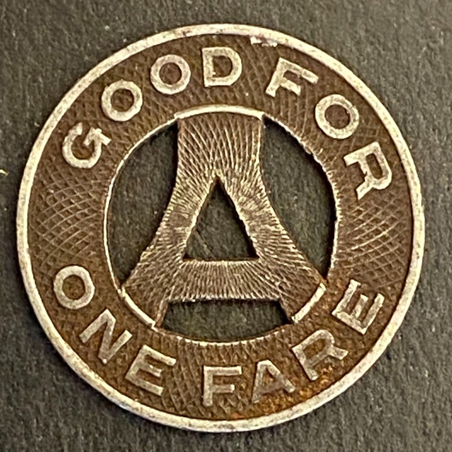 Ambridge Motor Coach (PA) Co G/F One Fare Transit Token 16mm c1944