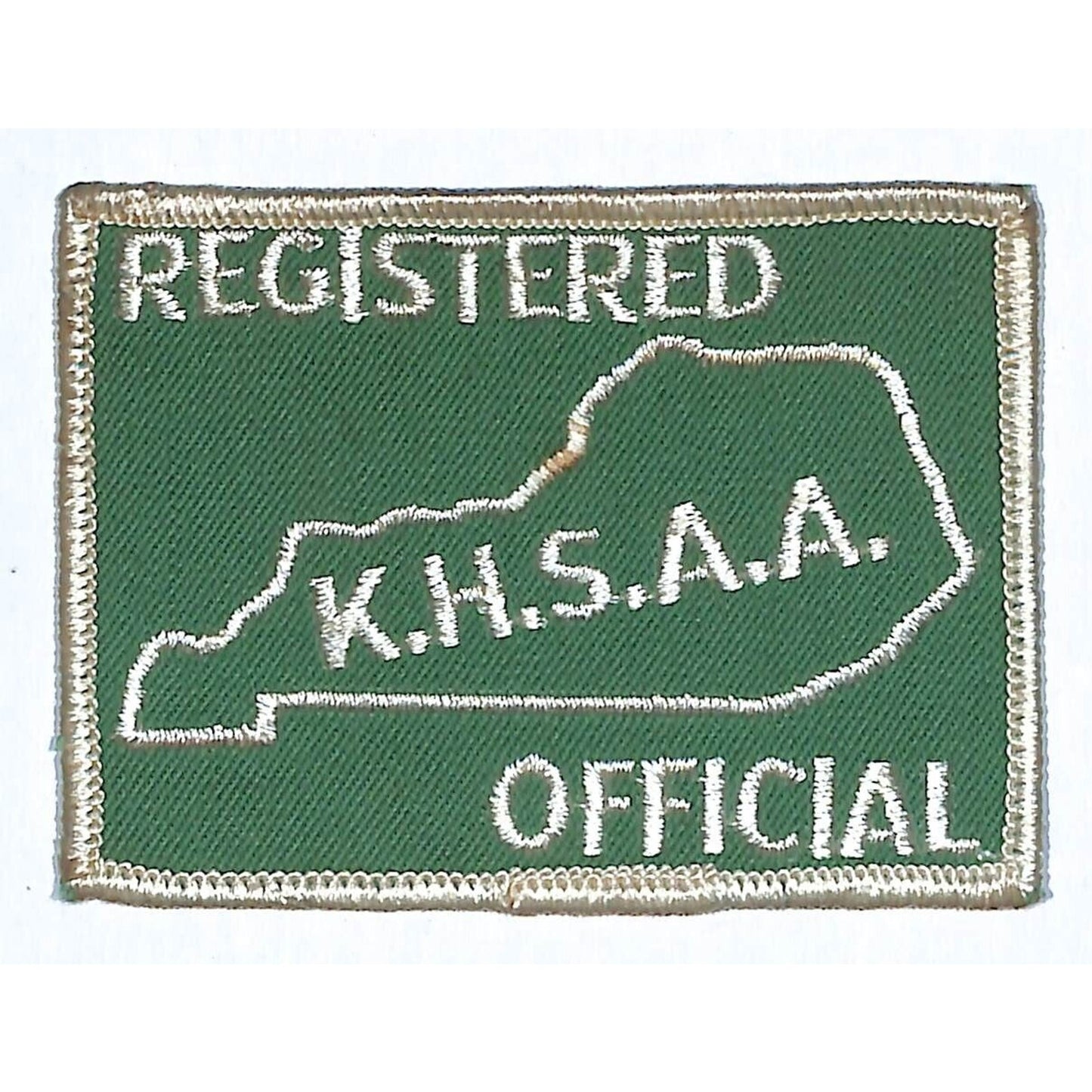 KHSAA Official Kentucky High School Embr. Patch c1970's? 2.5" x 3.5" VGC (#1)