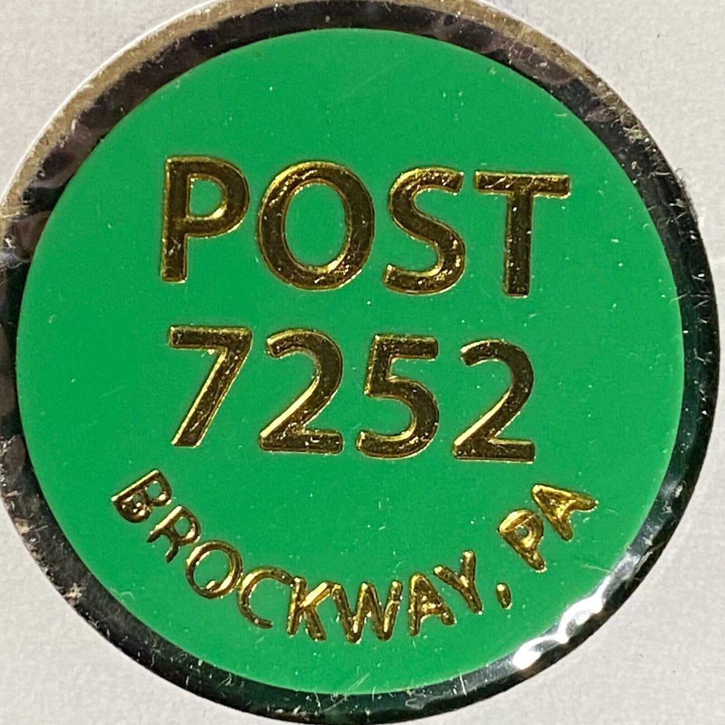 Brockway, PA VFW Post 7252 Plastic Drink Token G/F One Draft