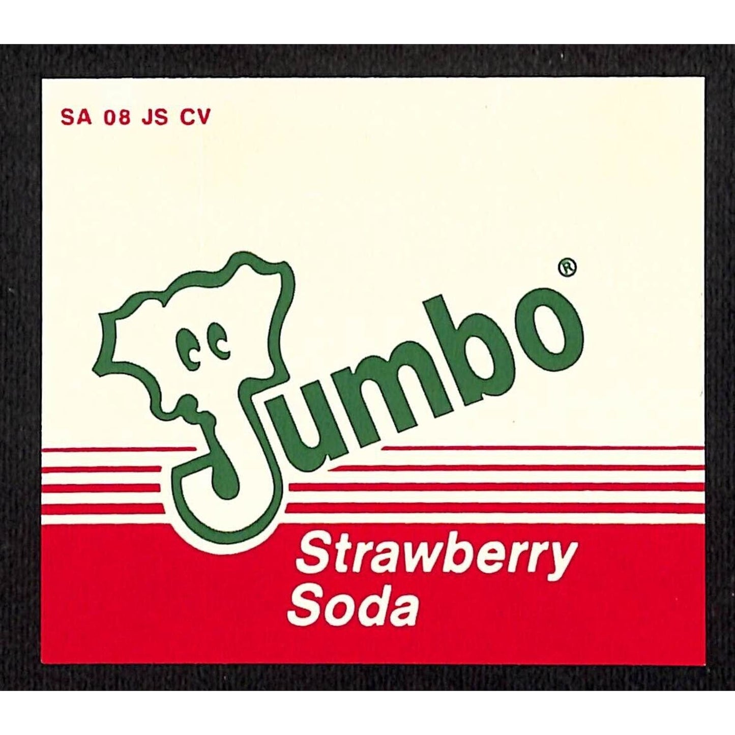 Jumbo Strawberry Soda Plastic for Retail Peg Board / Shelf Sign ? Elephant