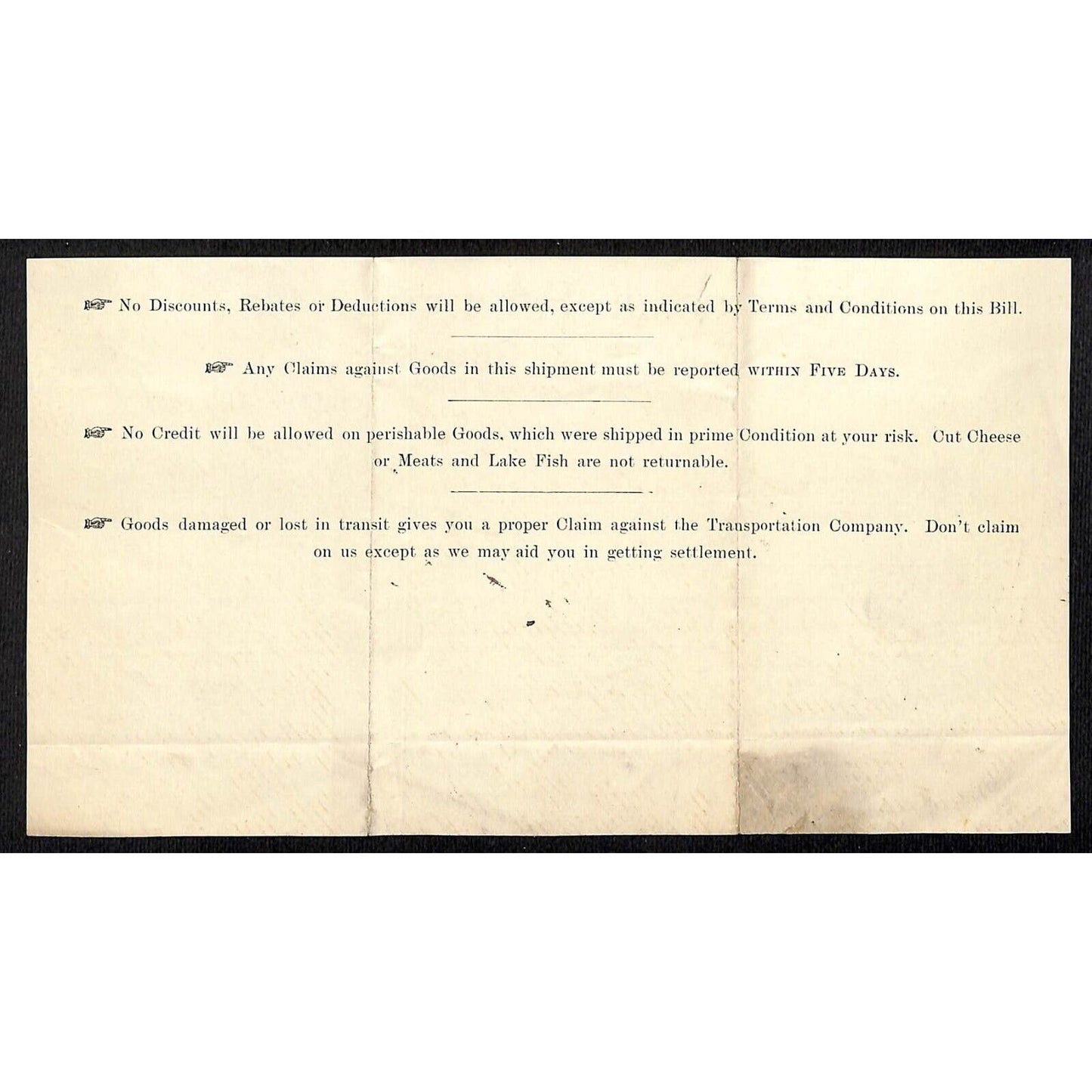 Stinchcomb, Hendry & Co 1891 Cleveland Billhead Whiteleather* N. Georgetown , OH