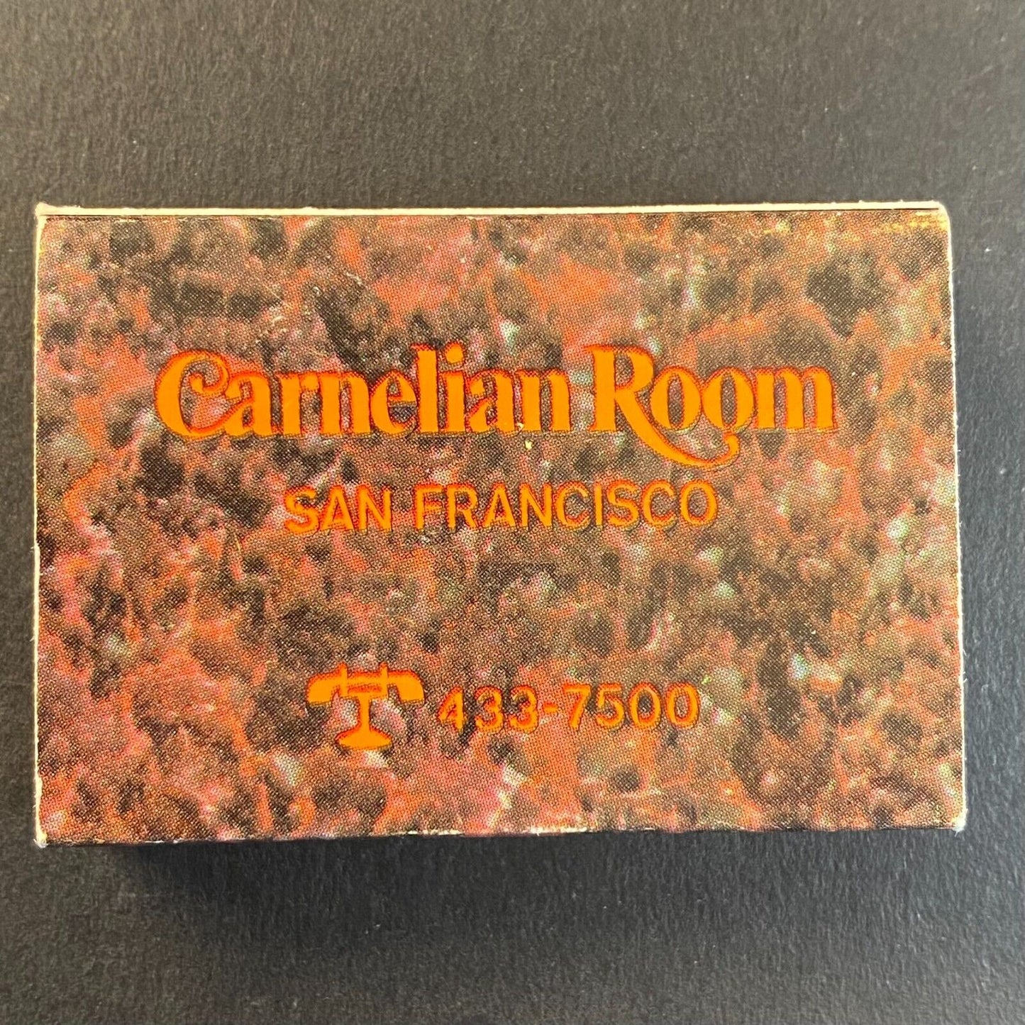 Carnelian Room Restaurant San Francisco Matchbox c1970-80's VGC Scarce