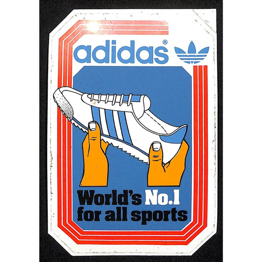 Adidas "World's No.1 for all Sports" Original Vintage Sticker c1980