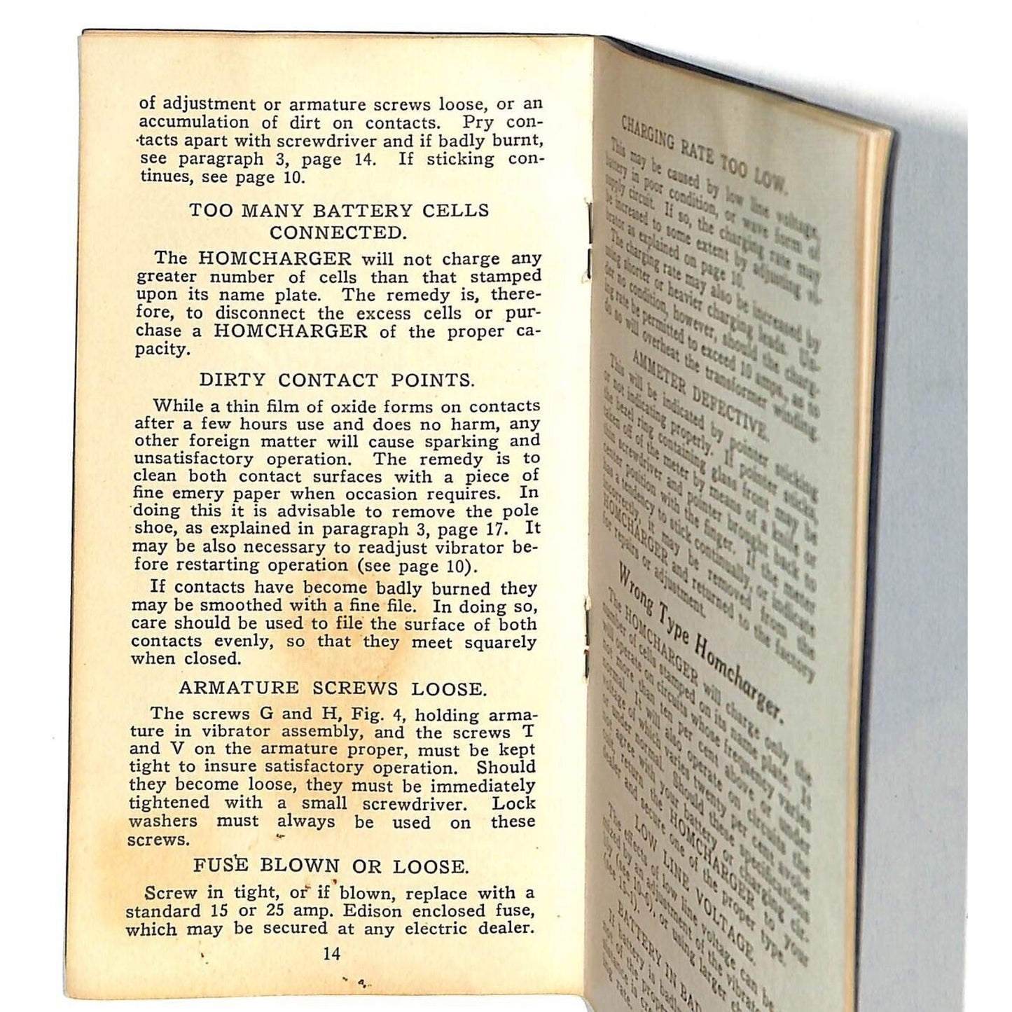 1921 Automatic Electrical Devices Co. Homcharger Instruction Booklet 27pp VGC