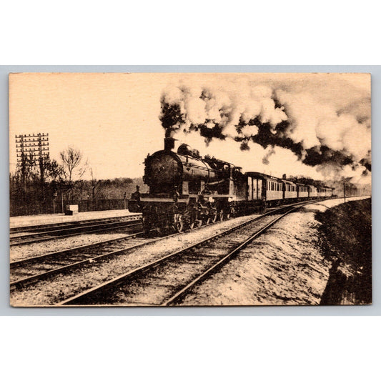 French Railroad RPPC* Postcard Machine Pacific 4502 c1900 H.M.P.