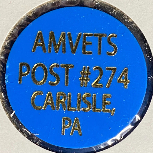 Carlisle, PA AMVETS Post 274 Plastic Drink Token G/F "Whiskey"