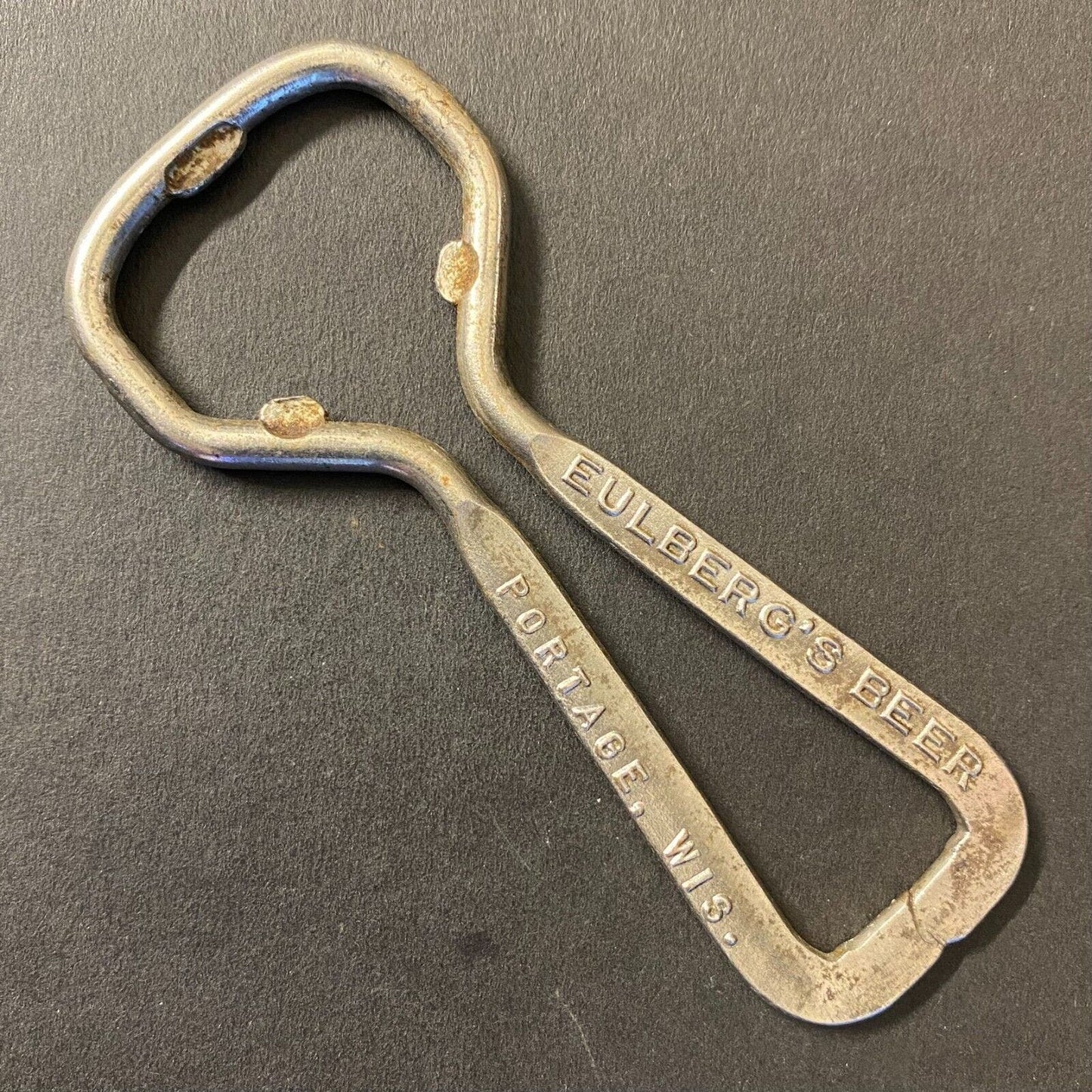 Eulberg's Beer Portage, WI Vintage Bottle Opener 3 1/2" Very Scarce