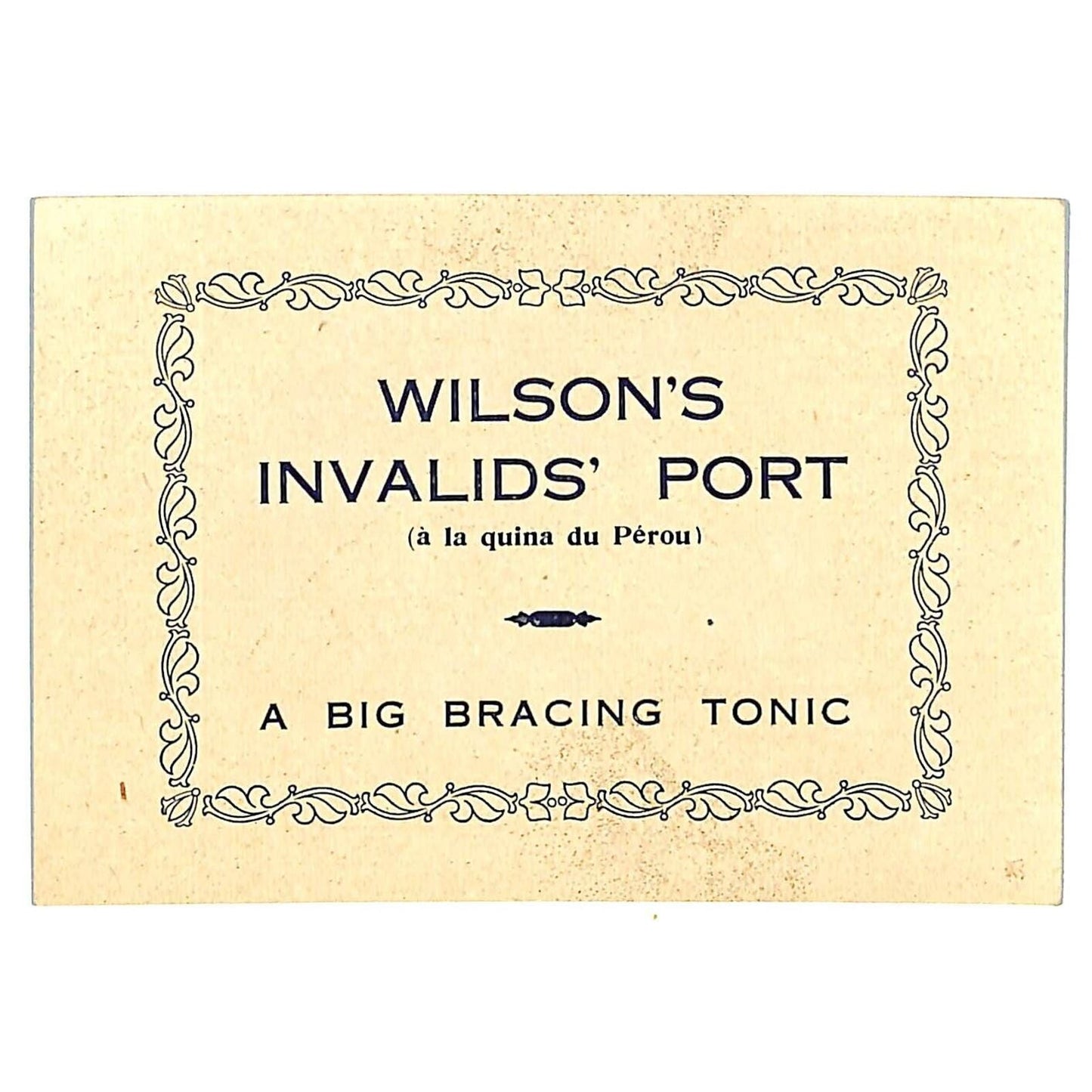 Wilson's Invalids' Port Tonic Victorian Trade Card Woman's Portrait Scarce