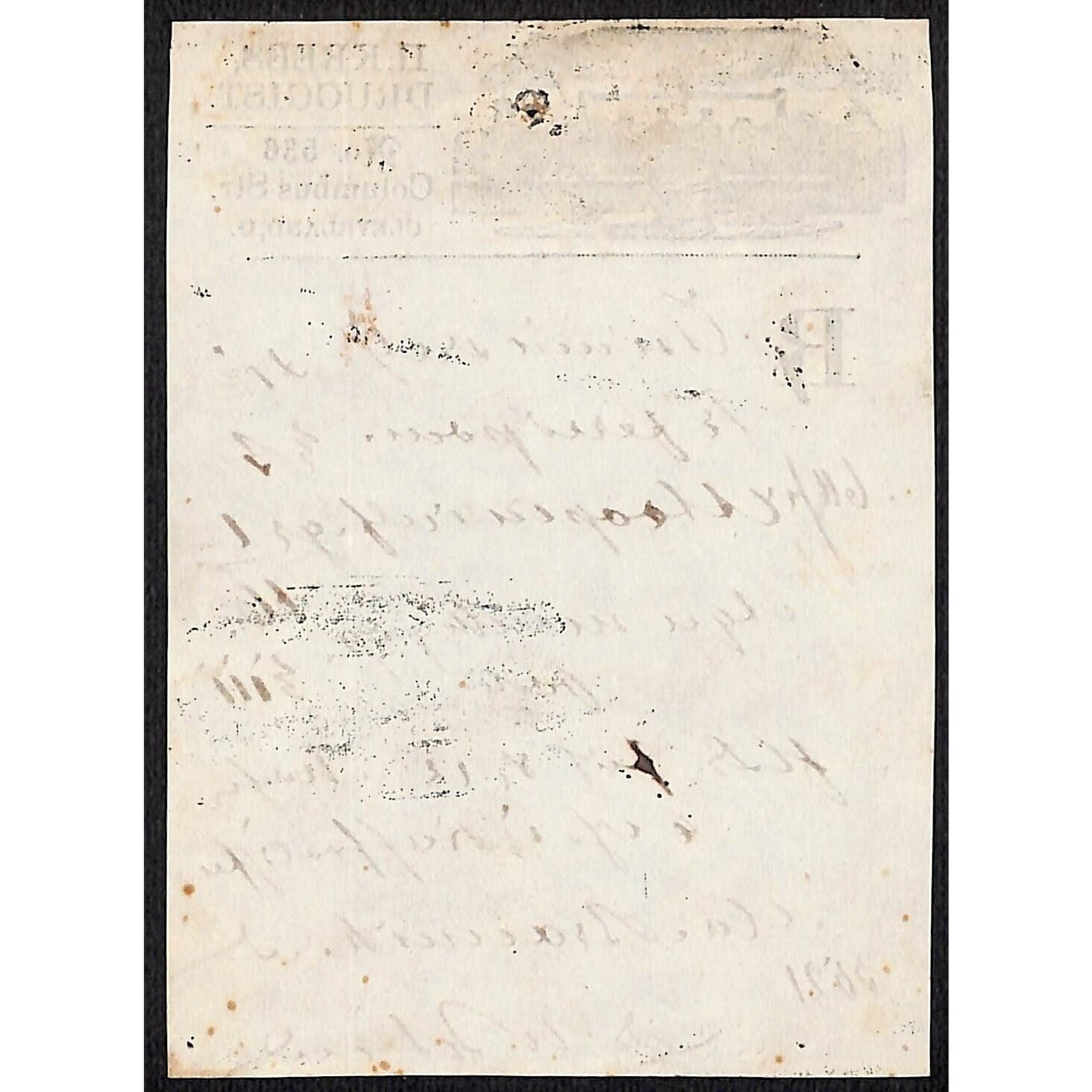 H. Krebs, Druggist Columbus St. Cleveland c1870's* Prescription #3521