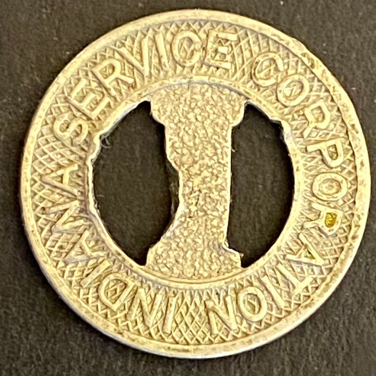 Indiana Service Corporation Fort Wayne, IN G/F One City Fare Transit Token 16mm