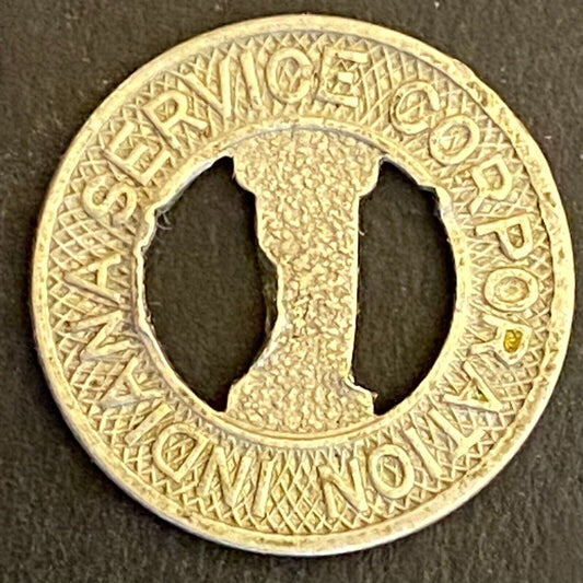 Indiana Service Corporation Fort Wayne, IN G/F One City Fare Transit Token 16mm