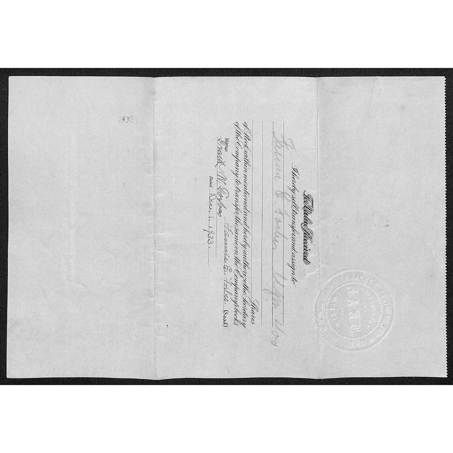 Findley Mines Co. 1912 Cripple Creek Stock Certificate w/ L.G. Carlton Sig. #140